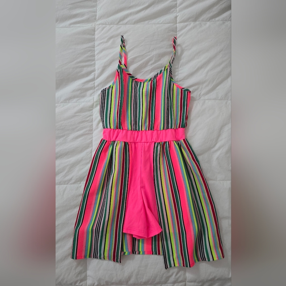 Colorful Striped Kids Casual Dress